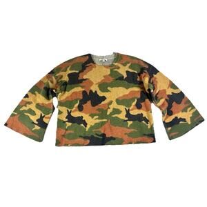 Madewell Merino Wool Oversized Camo Women’s Knit Sweater Size Small